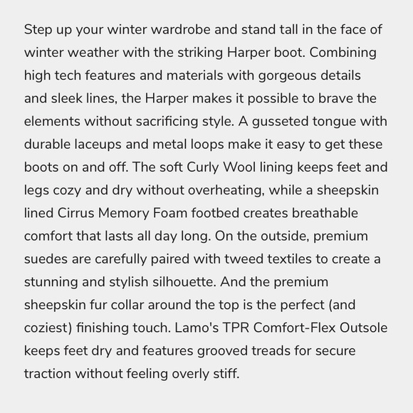 LAMO “Harper” Tall Snow Boot size 6 - Picture 12 of 15